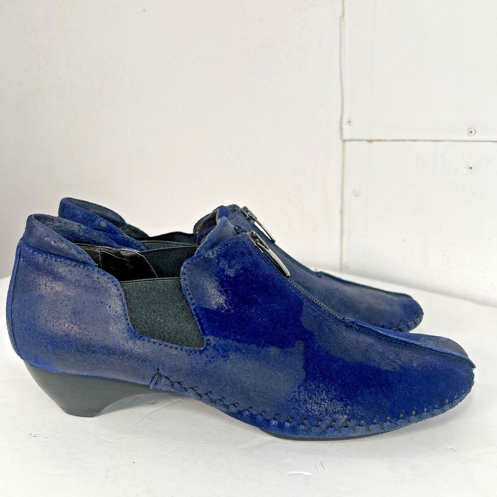 Donald J Pliner Womens Shoes Petta Size 8M Split Toe Loafer Bootie Blue